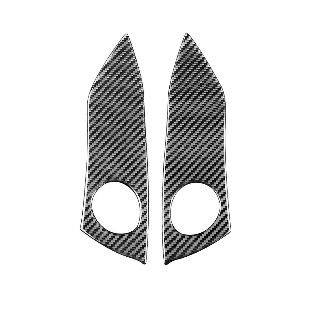 2X Carbon Fiber Central Console Side Panel Cover Trim for Toyota RAV4 2006-2012
