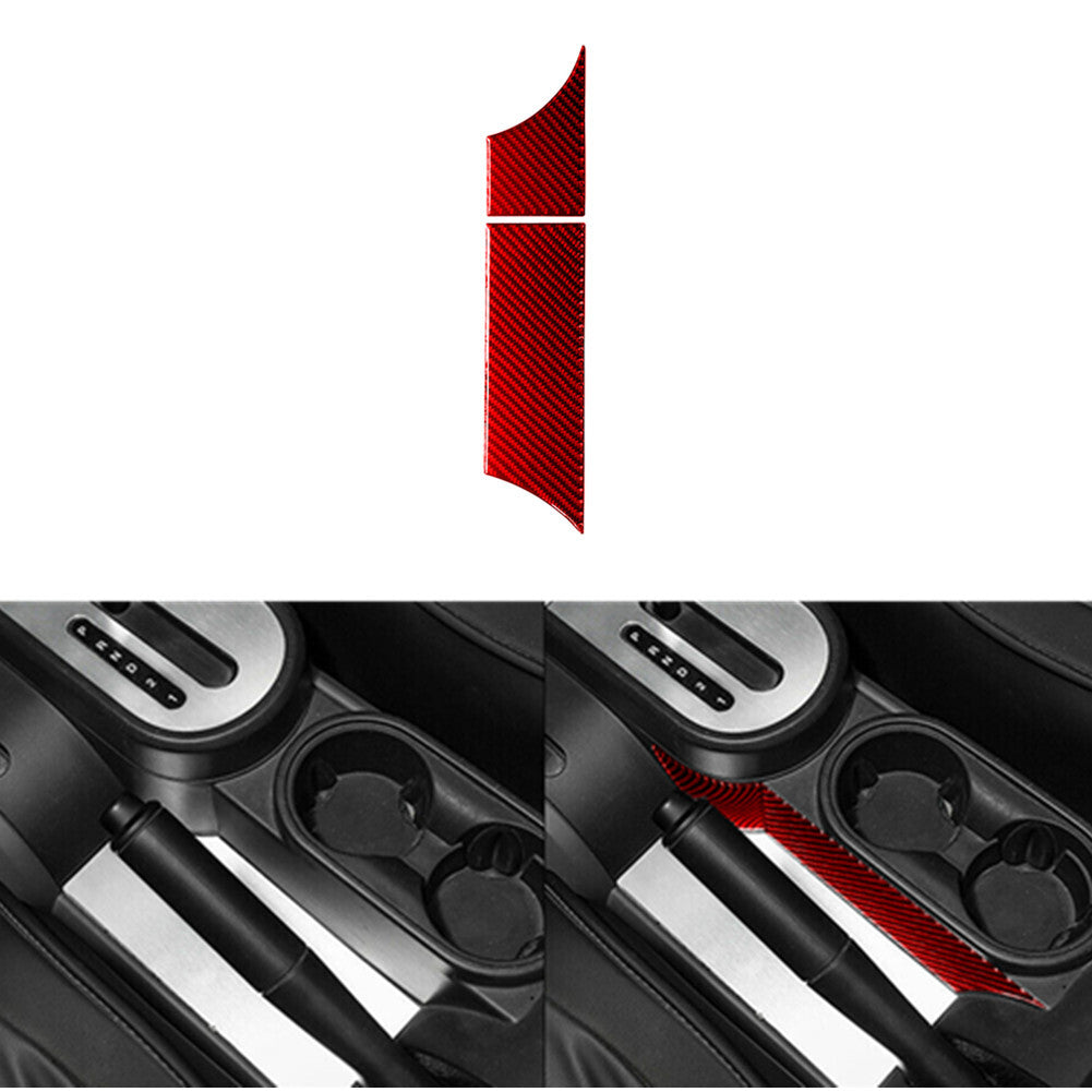 Red Steering Wheel Trim Cover Decoration Carbon Fiber for VW Touareg 2011-2018 v