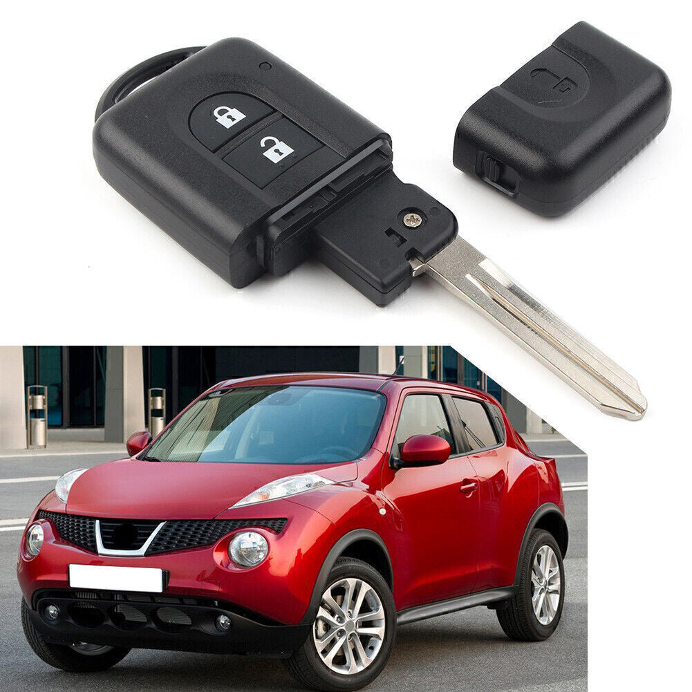 Remote Car key Fob Shell Case 2 Button for Nissan Micra Xtrail Qashqai Juke Duke Q