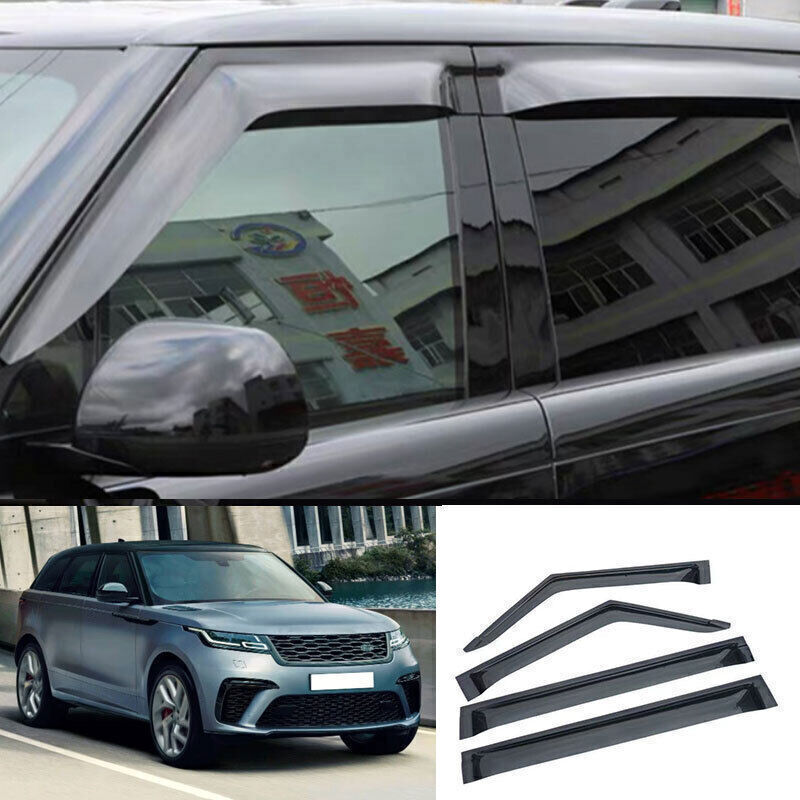 for Range Rover Velar 2018-2023 Gloss Black Side Window Visor Sun Rain Shield 4X