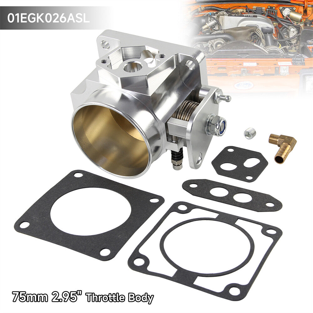 Performance Billet 75mm Throttle Body for 86-93 for Ford for Mustang GT Cobra LX 5.0L V8