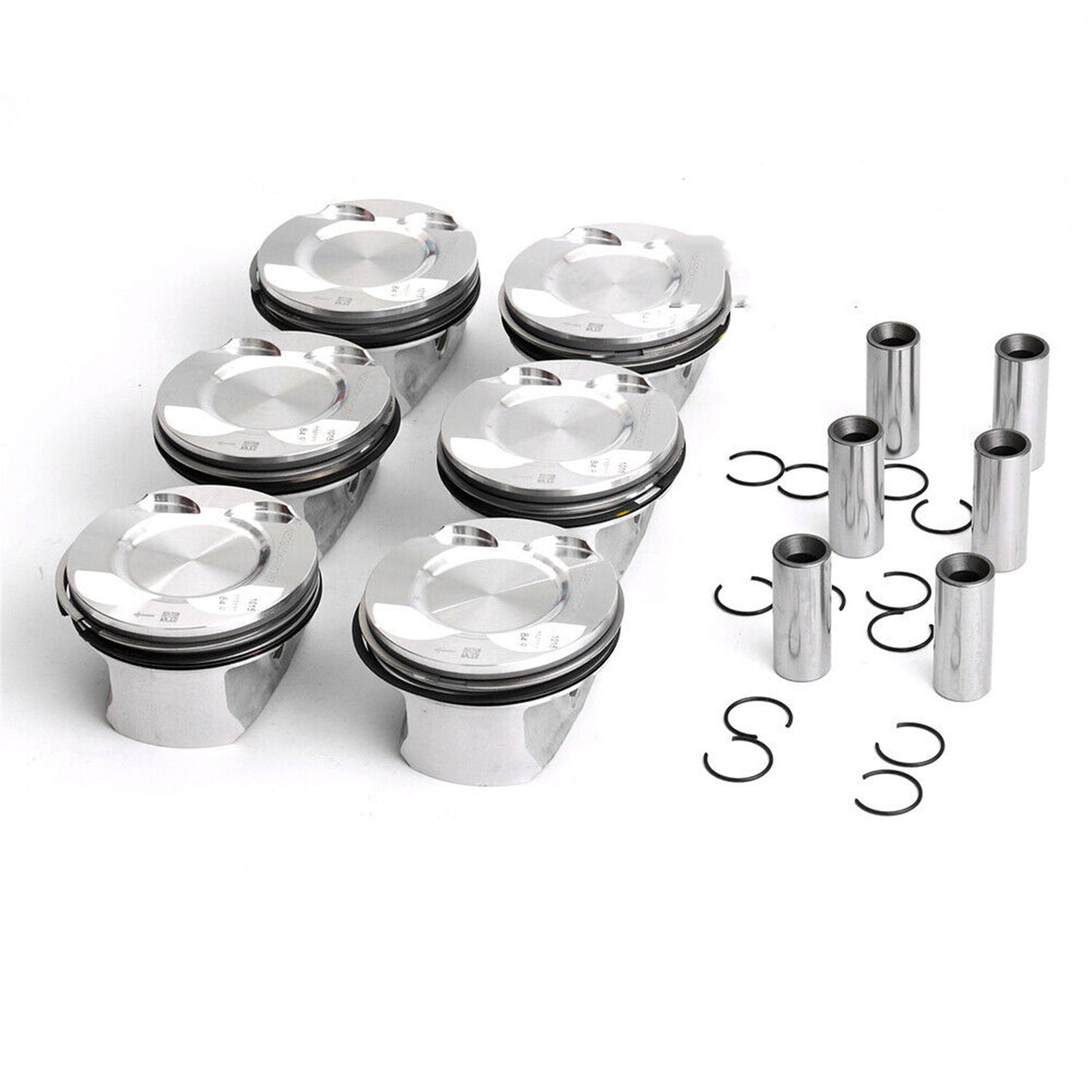 6-Piece CR 9.3:1 Piston Ring Set N52B30BF for E87, E90, 330i, 530i 11257564335-