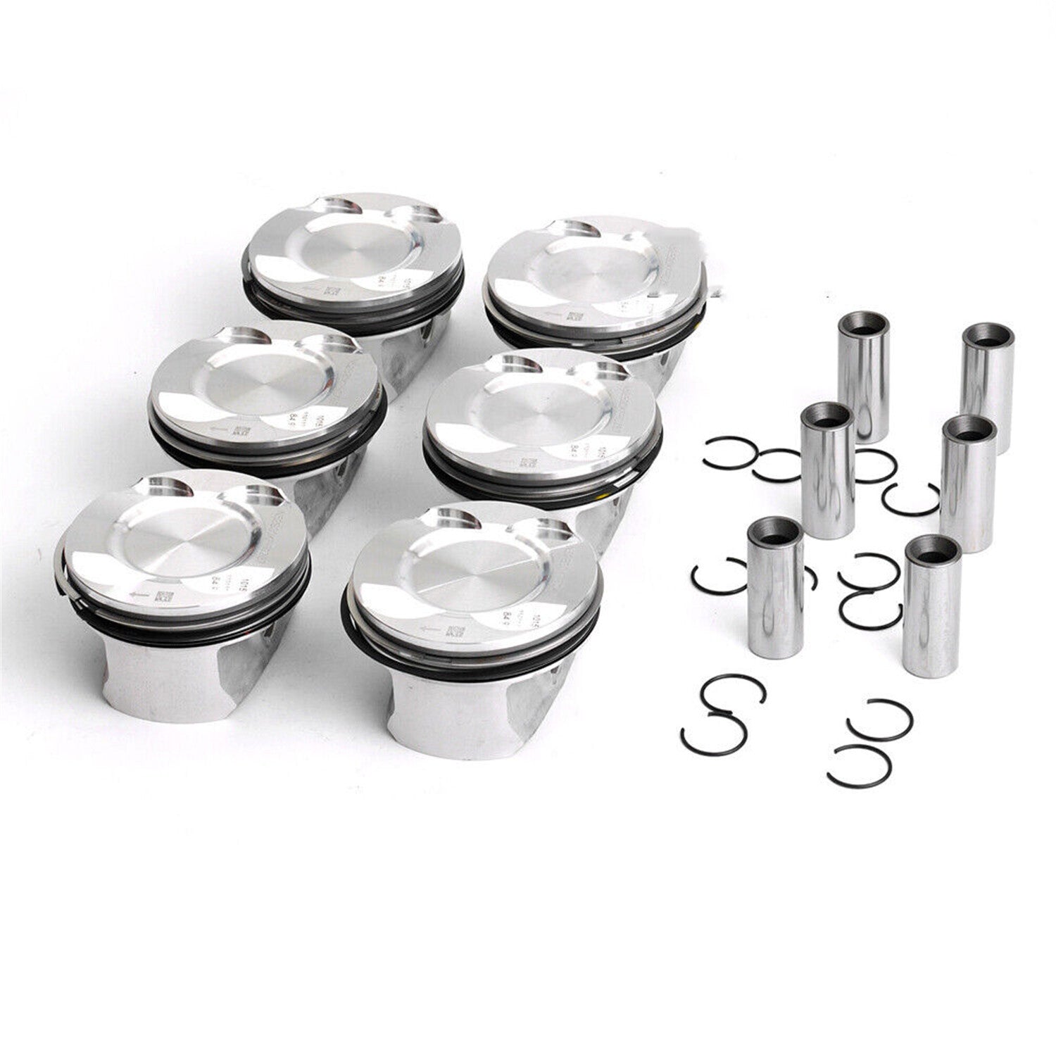 6-Piece CR 9.3:1 Piston Ring Set N52B30BF for E87, E90, 330i, 530i 11257564335-