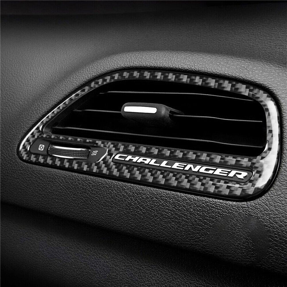 1x for Dodge for Challenger 15-2020 Dashboard Right Air Vent Trim Cover Carbon Fiber n