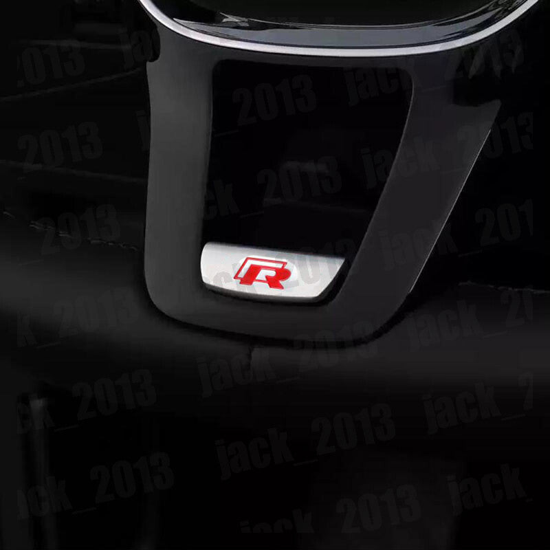 steel R Steering Wheel Sequin Cover Trim for Volkswagen for VW T-ROC 2018-2022