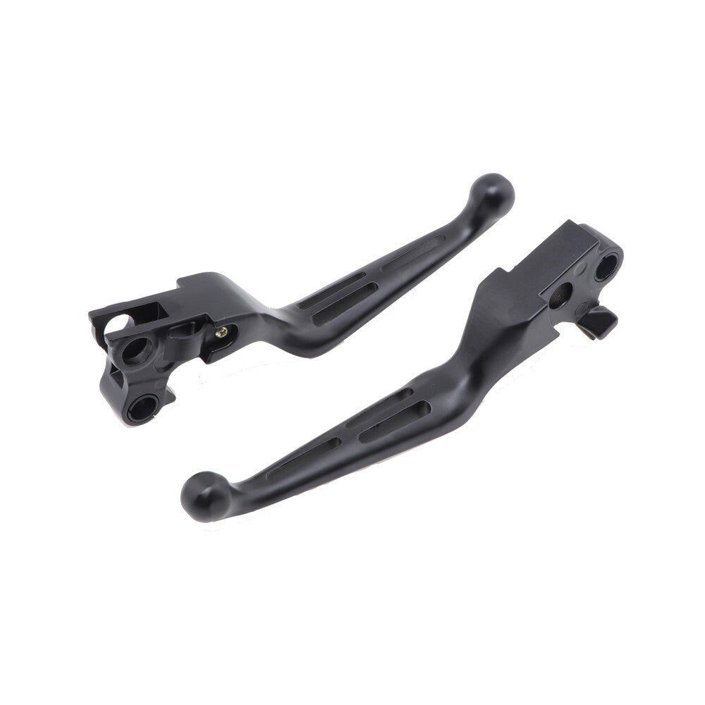Black Slotted Brake Clutch Lever for Harley Dyna Touring Softail 96-07 XL 96-03 Q