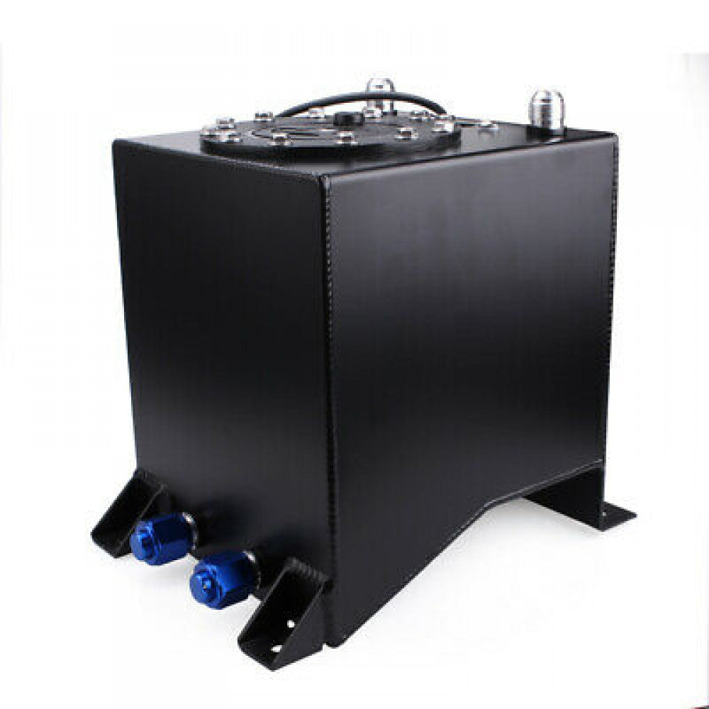 2.5 Gallon 10L Aluminum Fuel Surge Tank Mirror Polish Fuel Cell With Sensor Q