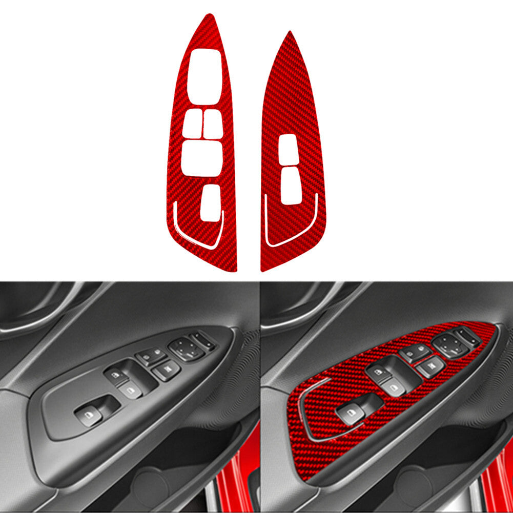 4pcs Carbon Fiber Front Dashboard Side Cover Trim For 718 2016-2022 v