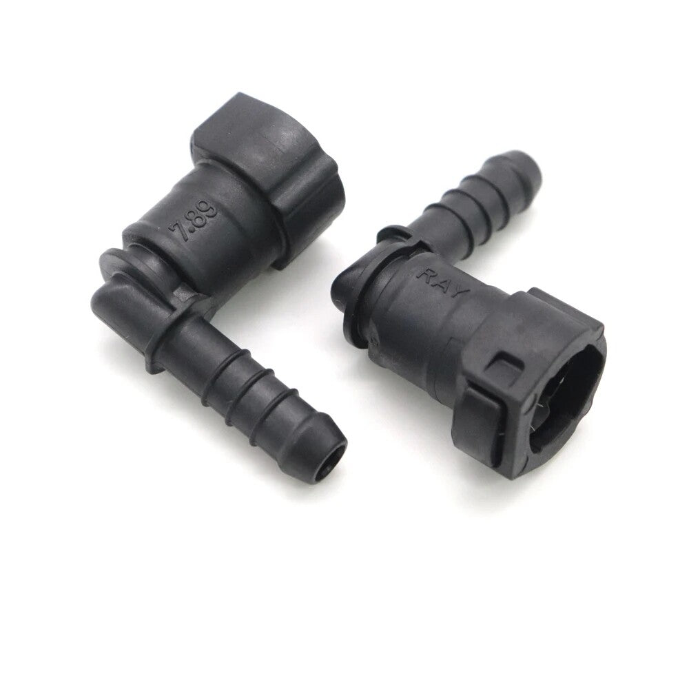 9.89mm 9.89 ID6 8x6 90¡ã 2PCS Fuel Line Hose Pipe Quick Release Female Connector Q