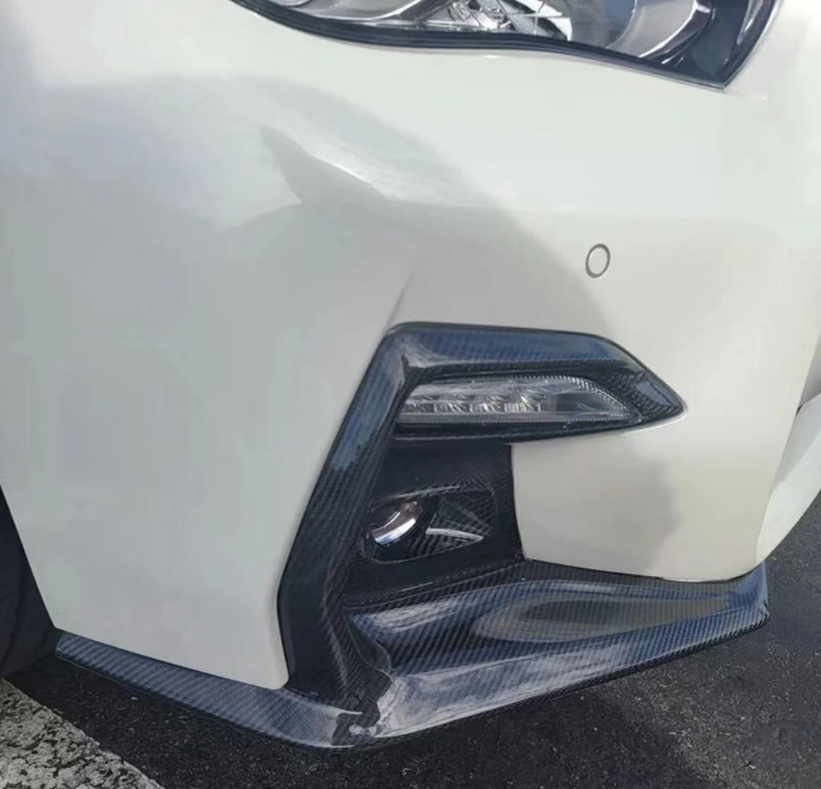 Carbon fiber front fog light bezel trim for Infiniti Q50 Sport 2018 - 2020 Q