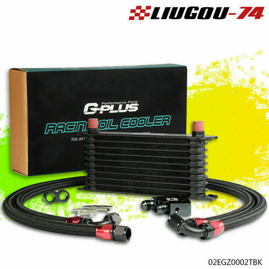 Fits 10AN engine 10 row oil cooler kit + sandwich plate fits LS1 LS2 LS3- v