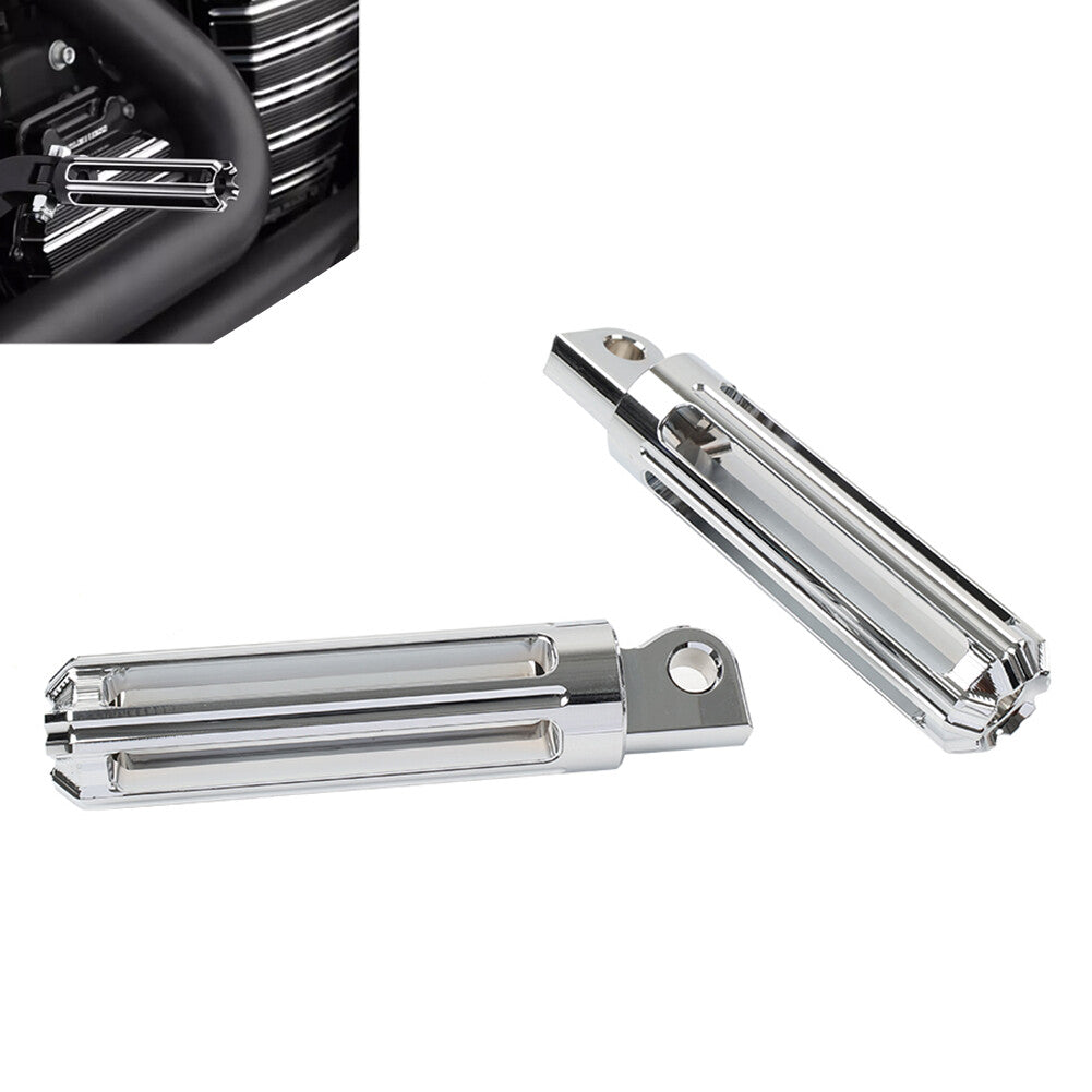 Pair Male Mount Foot Pegs Footrests Fit for Harley Touring Sportster Softail Dyna Q
