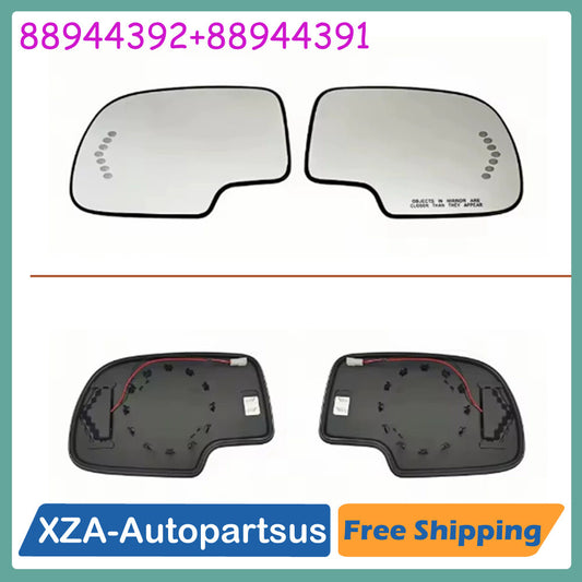 fit for Chevy for GMC for Cadillac Side Heated Glass Mirror w/ Turn Left Signal & Right Q