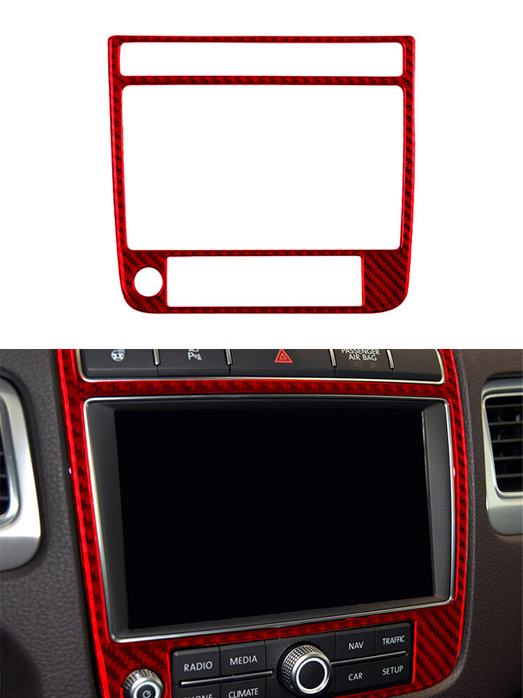 6Pcs for Audi Q5 2018-2021 Red Carbon Fiber Interior Roof Hook Cover Trim v