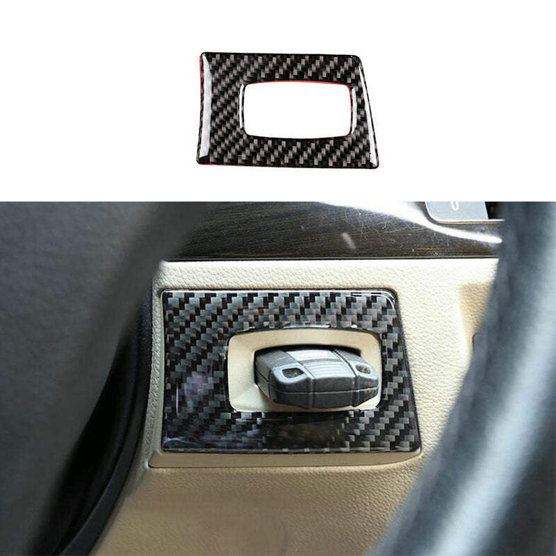 Carbon Fiber Button Cover Trim Fit for BMW 3 Series E90 E92 E93 2005-2012