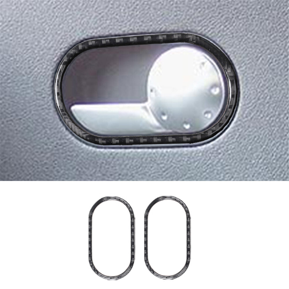 2Pcs Carbon Fiber Door Handle Frame Trim Cover Sticker for Audi TT 8N 2001-2006