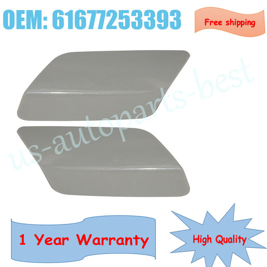 Pair Front Bumper Headlight Washer Cap Cover Trim fit for BMW E92 E93 LCI 09-13