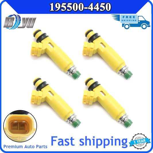Brand new yellow fuel injectors are compatible with for Mazda RX-8 1.3L R2 2004-2008. (195500-4450) v