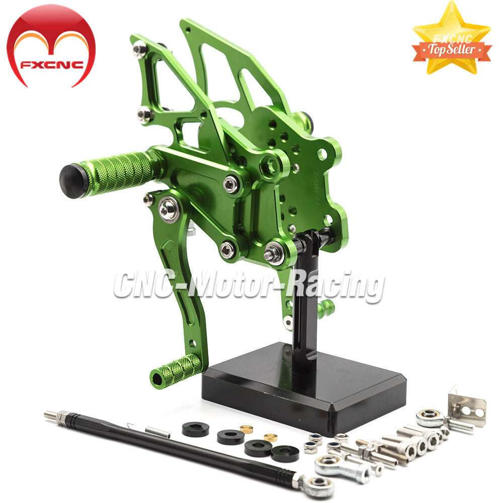 Adjustable CNC foot spike gear pedal for Kawasaki 300 250 (2013-2017)