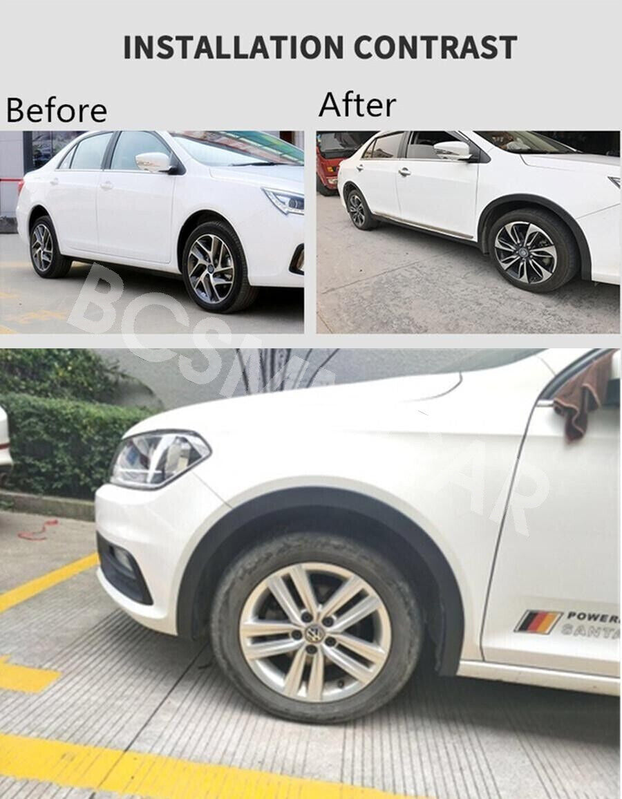 Car 1.5M Fender Flare Extender Wheel Eyebrow Strip Protector Arch Moulding Trim