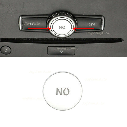 Volume Knob Button Sequins Trim Fit for Mercedes C E Class W204 W212 GLK Silver Q