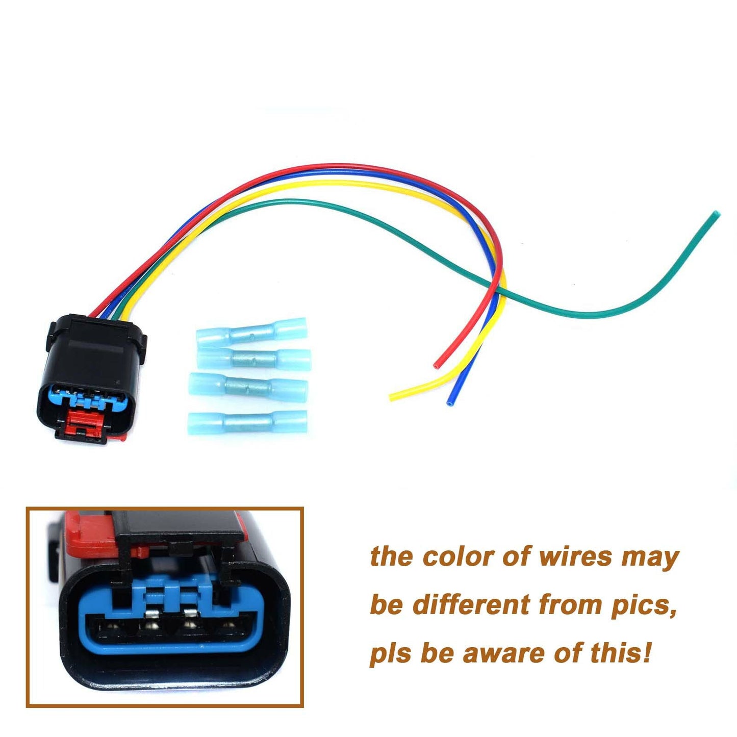 Radiator coolant fan relay 4-way connector wire end for Chrysler for Dodge for Jeep - n