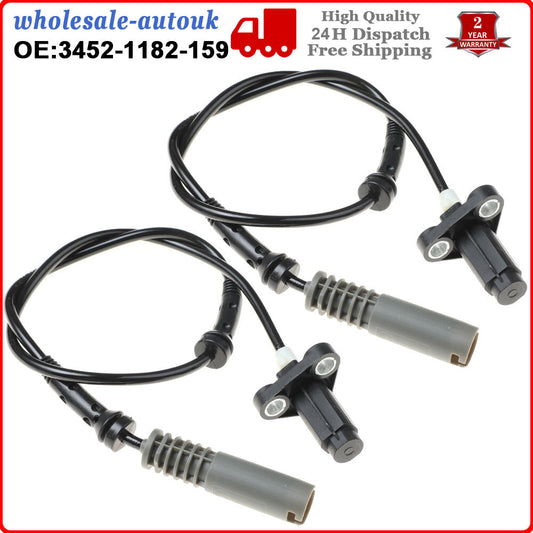 2 ABS Sensor Front Left Right for BMW 5 E39 520/523/525/528/535/540i 34521182159