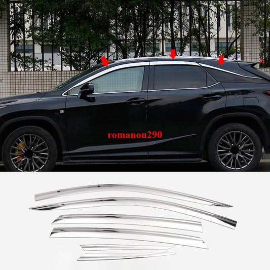for Lexus RX350 450h 2016-22 Chrome Window Visors Sun Rain Guard Vent Deflectors