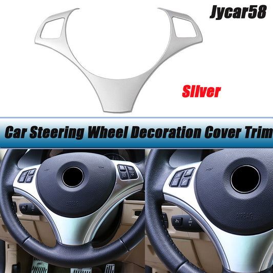 for BMW 3Series E90 325 335i 05-12 Steering Wheel Panel Decoration Cover Silver