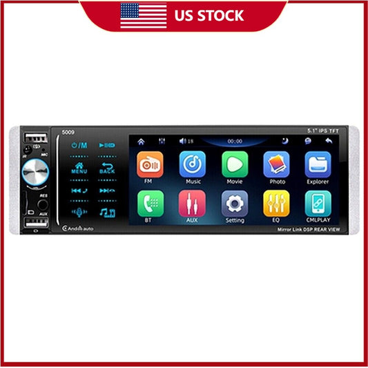 1pc 1-Din Radio Car Stereo Touch Screen MP5 Player Carplay Bluetooth FM Aux USB n