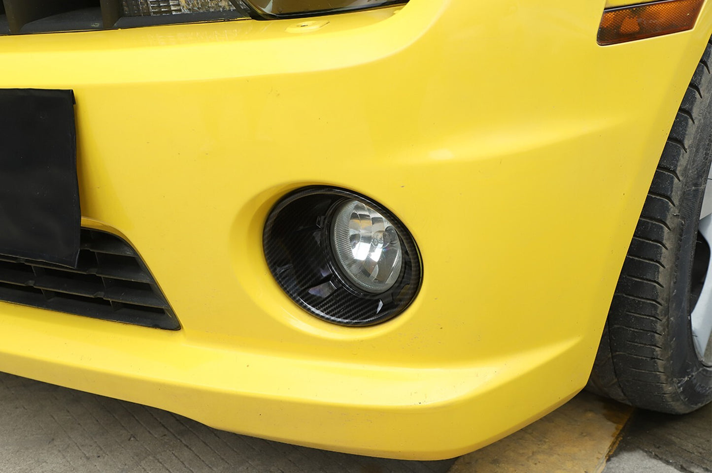 Front Fog Light Lamp Cover Trim for Chevrolet Camaro 2010-2015 Carbon Fiber ABS