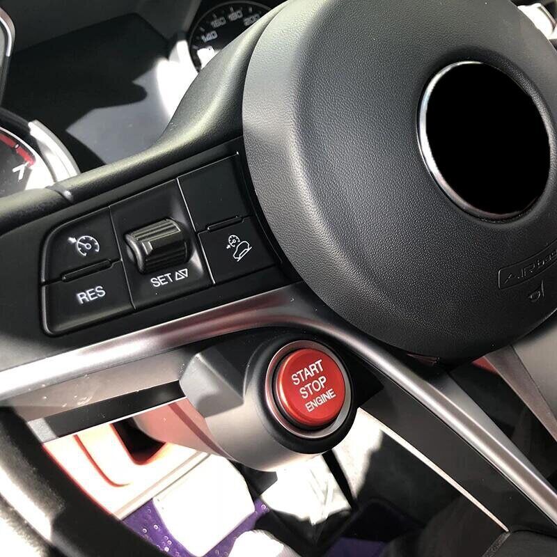 Car sticker start stop engine button cover case for Alfa Romeo Giulia for Stelvio