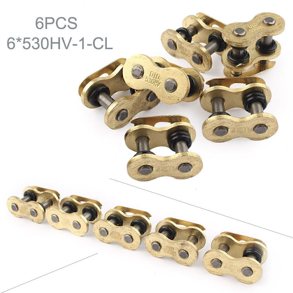 6PCS 530HV Master Chain Connector Link With O-rings Motorcycle Dirt Pit Bike mo Q