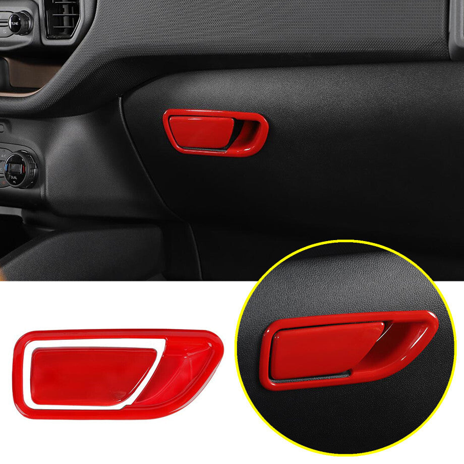 For 2021-2023 Bronco Sport ABS Red for Co -pilot Storage Box Handle Cover Trim2* v