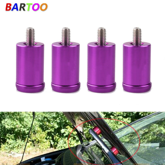 Hood Spacer Riser Kit Racing Aluminum Engine Vent Lift 6mm bolt 1 inch Purple Q