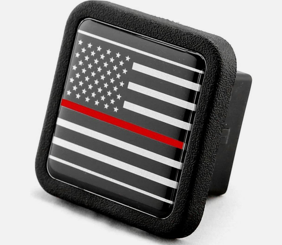 Car mount protector plug cap tow receiver 2-inch American flag black red for Chevrolet new
