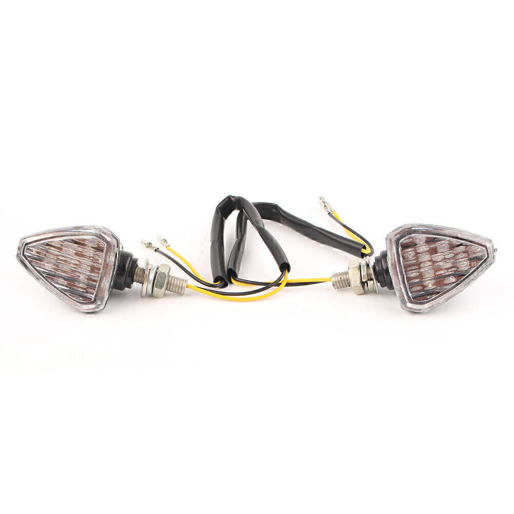 Clear Motorcycle LED Turn Signal Lights Indicator Lamp Blinker for Honda for Yamaha Q