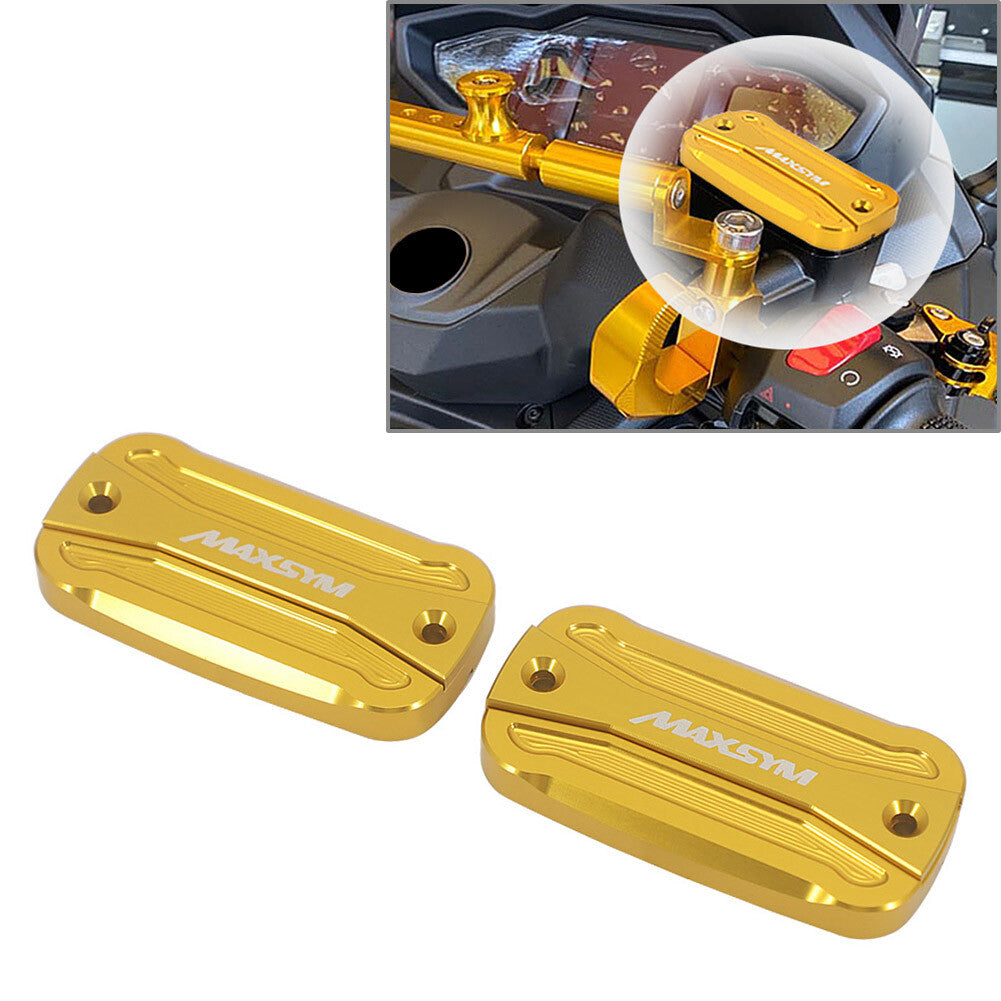 Fit SYM MAXSYM TL 500 TL500 2020 Front Brake Oil Fluid Reservoir Cover Cap Gold