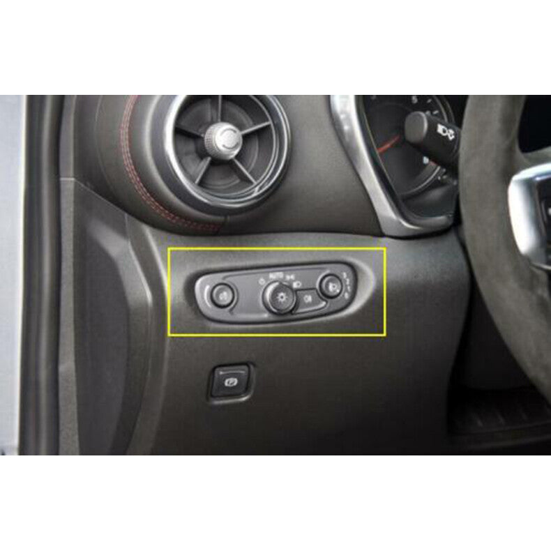 for Chevy Blazer 2019-2022 Carbon Fiber Headlight Switch Button Frame Cover Trim