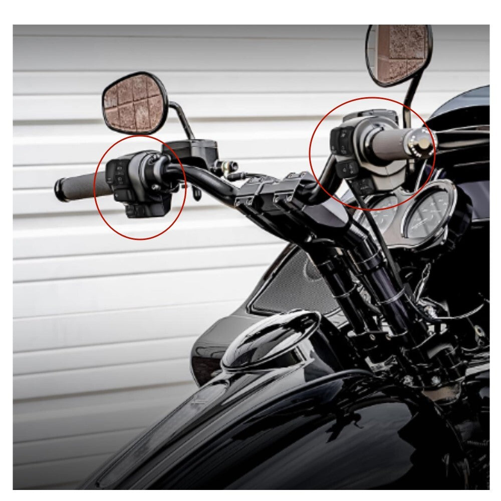 Handlebar control switch housing protective cover kit for Harley Touring 1996 - 2013 - n