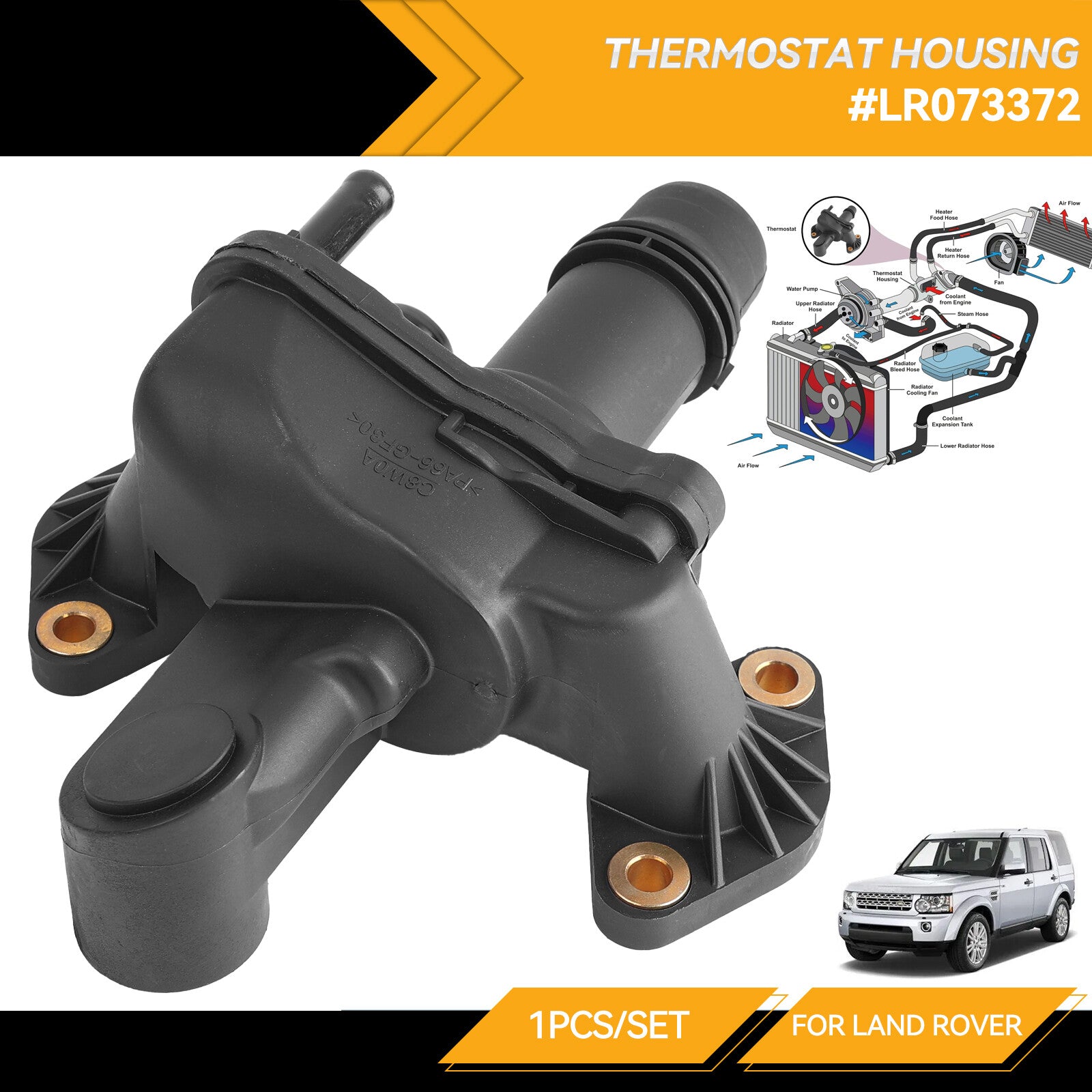 THERMOSTAT HOUSING WATER OUTLET PIPE for RANGE ROVER SPORT 2.7&3.0 TDV6 LR073372 Q