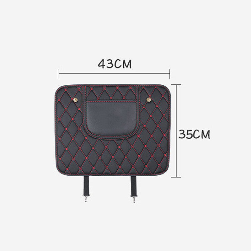2Pcs Anti-Kick Pad Mat Leather Protector Cover Half Wrap Car for Seat Back Universal