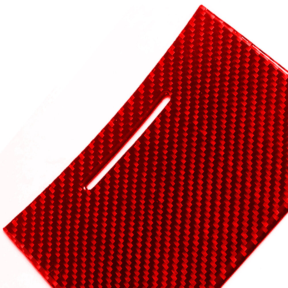 Red Carbon Fiber Central Console Panel Frame Trim for Dodge Durango 14-20 Type A v