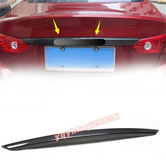 for INFINITI Q50 Rear Trunk Lid Gate Edge Cover Trim Real Carbon Fiber 2020-2021 n