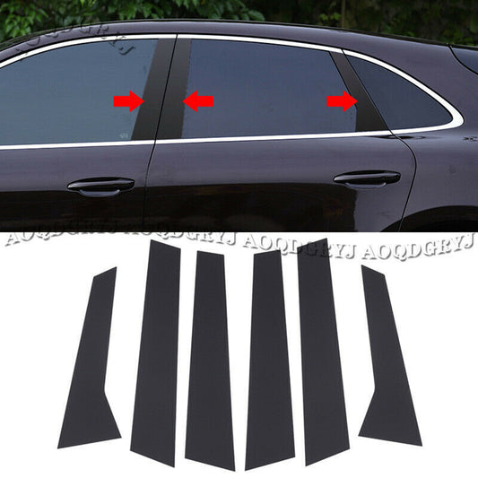 for Porsche Macan 2014-19 Glossy Black Door Window BC Pillar Post Moulding Cover