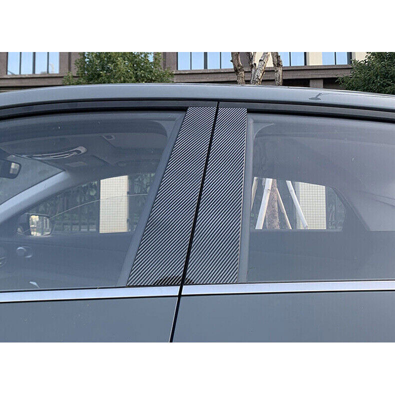 Carbon Fiber Window Pillar Panel Decor Cover Trims for Hyundai for Elantra 2021-2023