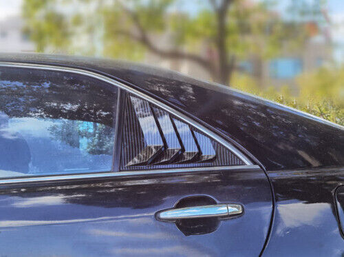 Carbon Fiber Side Window Louver Shutter Cover Trim for Toyota for Camry 2012-2016