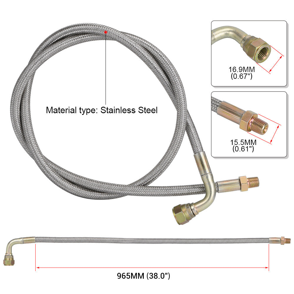 Turbo Oil Feed Line Kit 1/8 NPT AN4 For T3 T4 T04E T60 T70 GT35 GT45 Oil Return