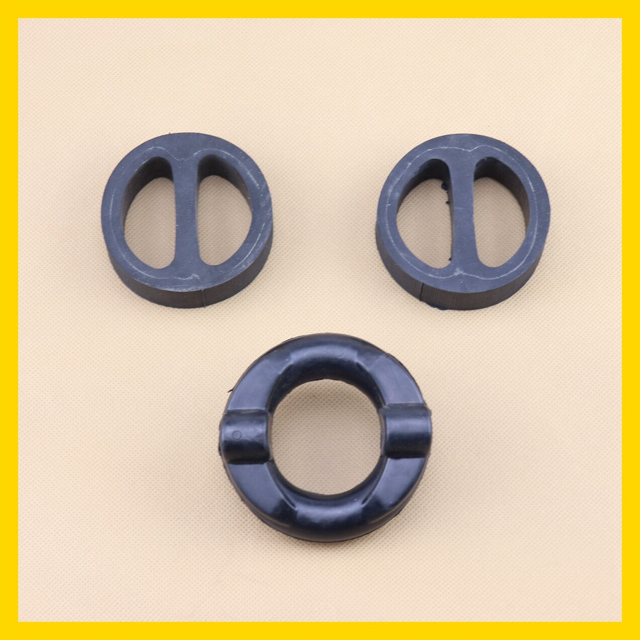 Coat hanger kit with donut rings for BMW E28 front and rear exhaust muffler systems - 3-piece set