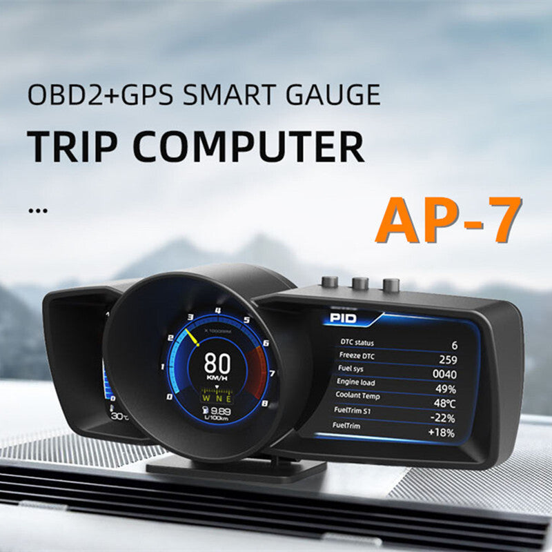 Car Auto HUD Head-up Display GPS Dual System Driving Computer LCD Code Table v